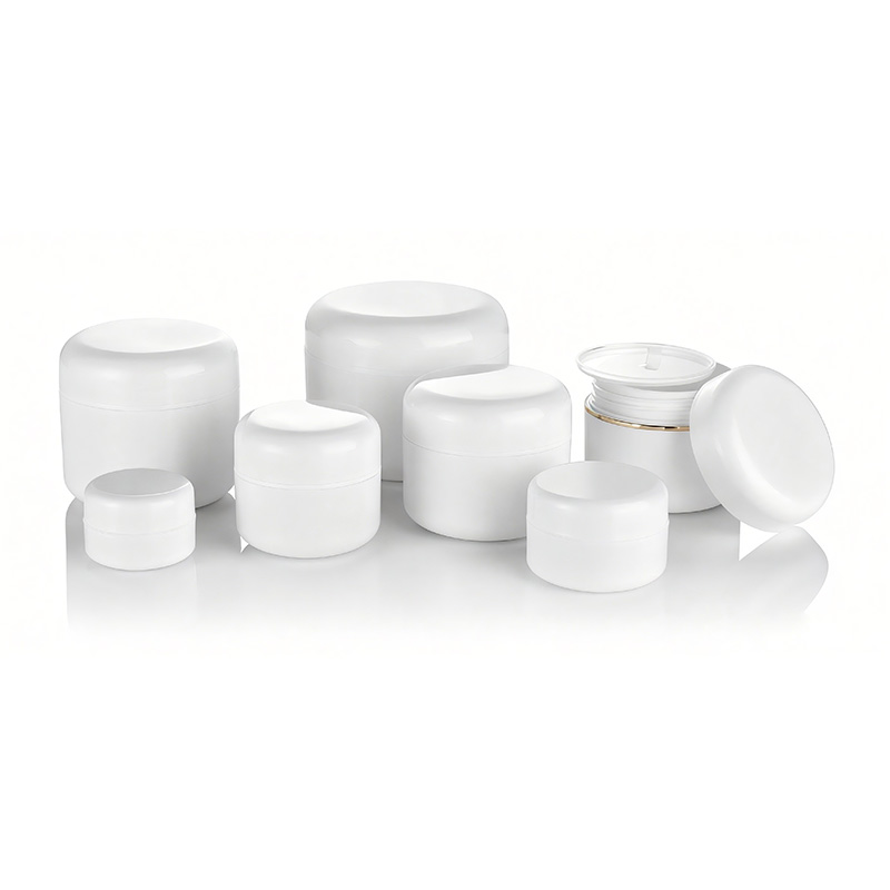 Frasco de creme PP com base redonda de plástico